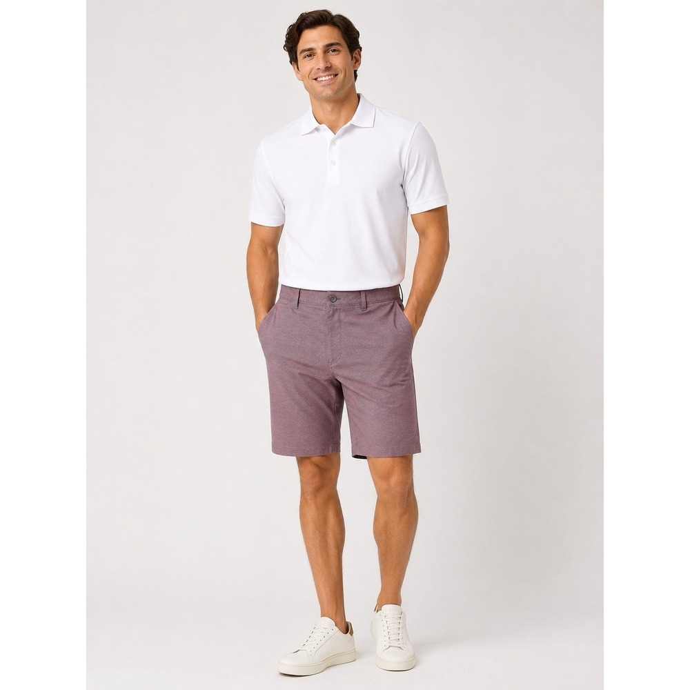 Johnny O Mens Golf Shorts Size 36 Mauve Performance Stretch Flat Front 10 In